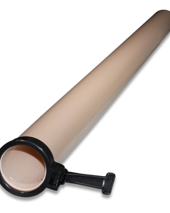 Drop pipe telescopic 60/65x2300 cpl incl tension ring f/outl